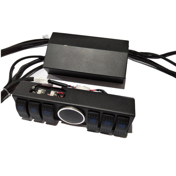 Kit de arnés de cableado de caja de sistema de control de fuente y de panel de interruptores de 6 palancas
